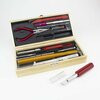 Excel Blades Deluxe Railroad Tool Set, Hobby Knife Set Bulk, Wooden Box, 6pk 44289